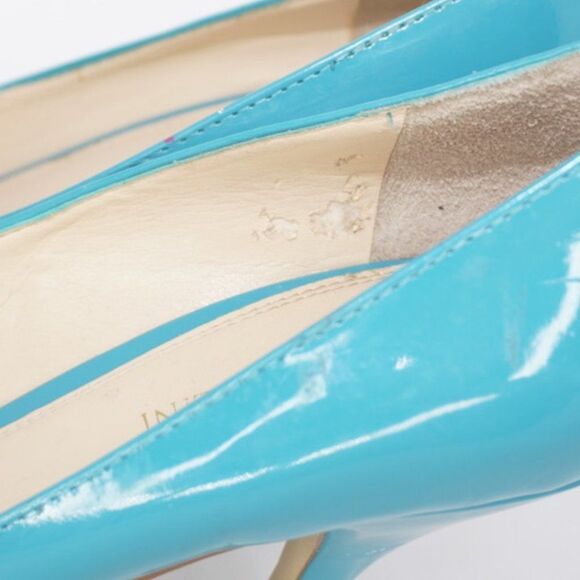 Enzo Angiolini 'Maylie' Teal Peep-Toe Pumps, Size 8.5 - Picture 8 of 8